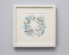 Load image into Gallery viewer, Butterfly Floral Wreath Giclée Art Print