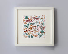 Load image into Gallery viewer, Inky Flowers, Snail and Moth Giclée Art Print