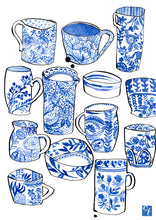 Load image into Gallery viewer, Blue & White Ceramics Giclée Art Print