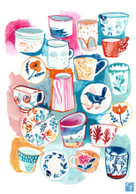 Load image into Gallery viewer, Bright Patterned Ceramics Giclée Art Print