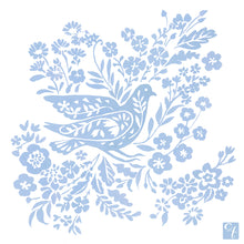 Load image into Gallery viewer, Blue Bird and Cut-Out Flowers Giclée Art Print
