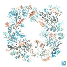 Load image into Gallery viewer, Butterfly Floral Wreath Giclée Art Print