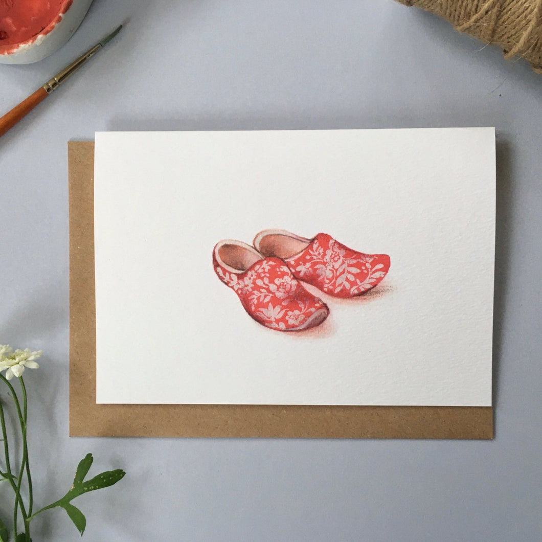 Clogs Illustrated Greetings Card