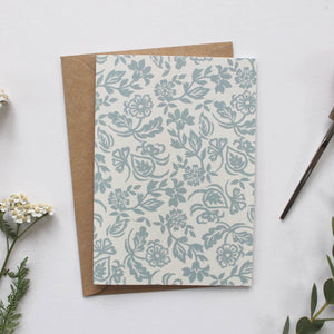 Stone Flowers Illustrated Greetings Card