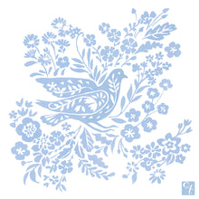 Load image into Gallery viewer, Blue Bird and Cut-Out Flowers Giclée Art Print
