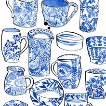 Load image into Gallery viewer, Blue &amp; White Ceramics Giclée Art Print
